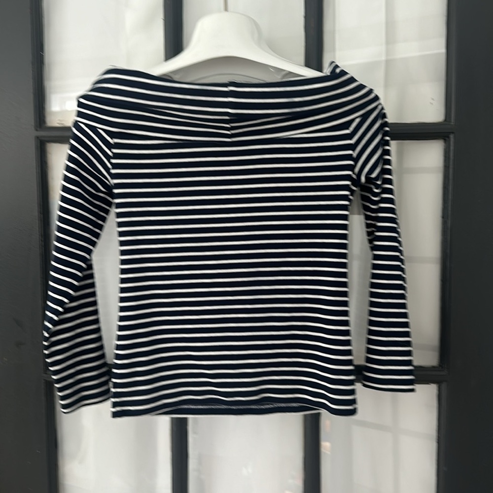 J.Crew cropped off shoulder striped top 🌿 - Picture 4 of 5